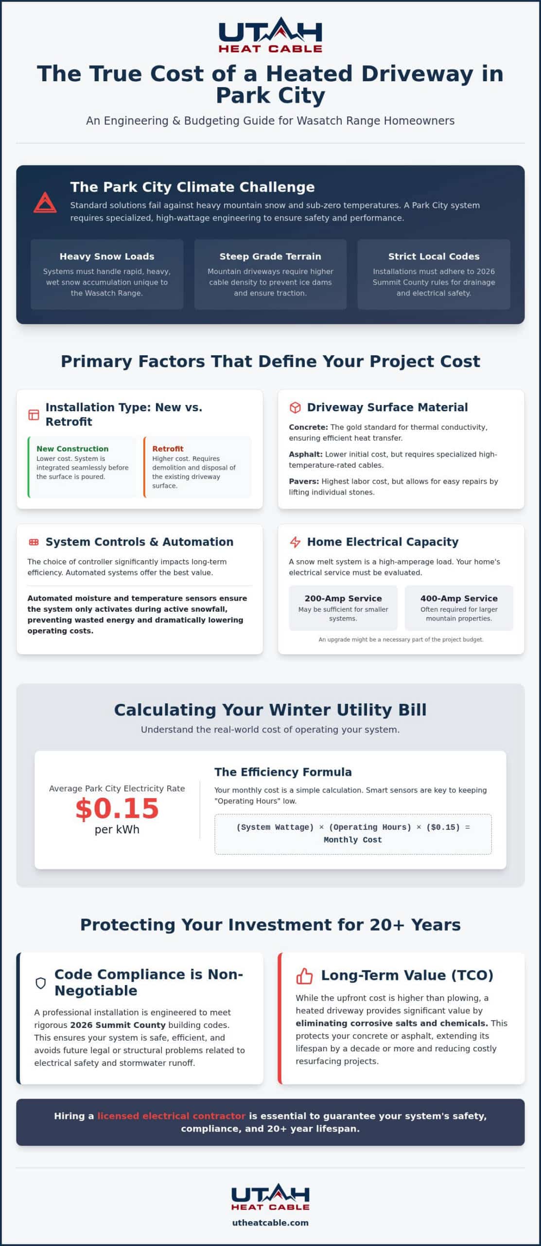 Heated Driveway Cost in Park City: 2026 Pricing & ROI Guide